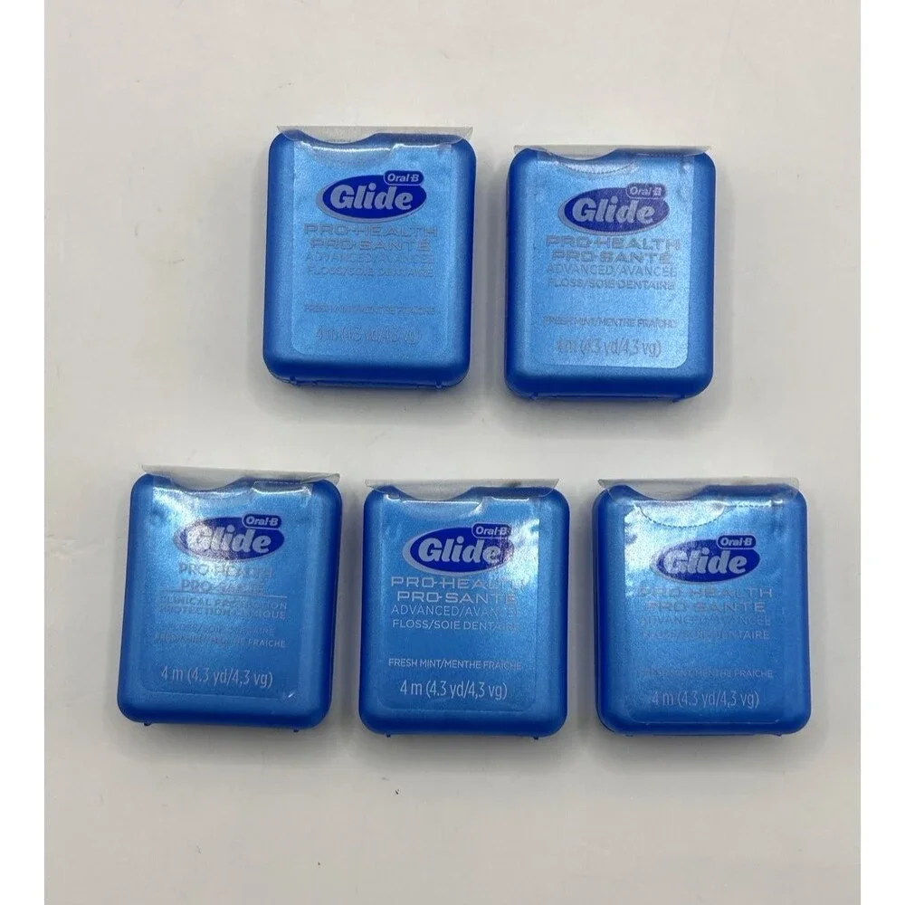 Oral-B GLIDE Pro-Health Advanced Fresh Mint Dental Floss 4m, 4.3yd - Lot of 5